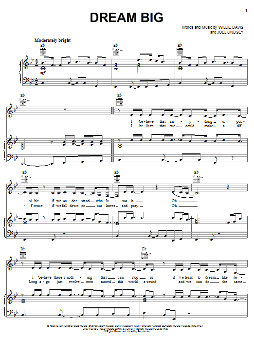The Martins Dream Big Sheet Music Notes & Chords for Piano, Vocal & Guitar (Right-Hand Melody) - Download or Print PDF The Martins Dream Big Sheet Music Notes & Chords for Piano, Vocal & Guitar (Right-Hand Melody) - Download or Print PDF
