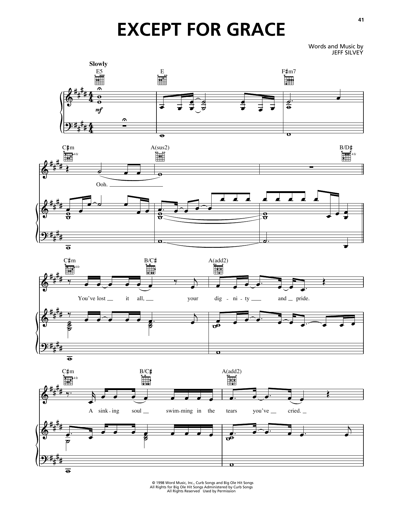 The Martins Except For Grace Sheet Music Notes & Chords for Piano, Vocal & Guitar Chords (Right-Hand Melody) - Download or Print PDF The Martins Except For Grace Sheet Music Notes & Chords for Piano, Vocal & Guitar Chords (Right-Hand Melody) - Download or Print PDF