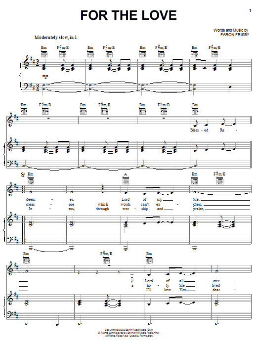 The Martins For The Love Sheet Music Notes & Chords for Piano, Vocal & Guitar (Right-Hand Melody) - Download or Print PDF