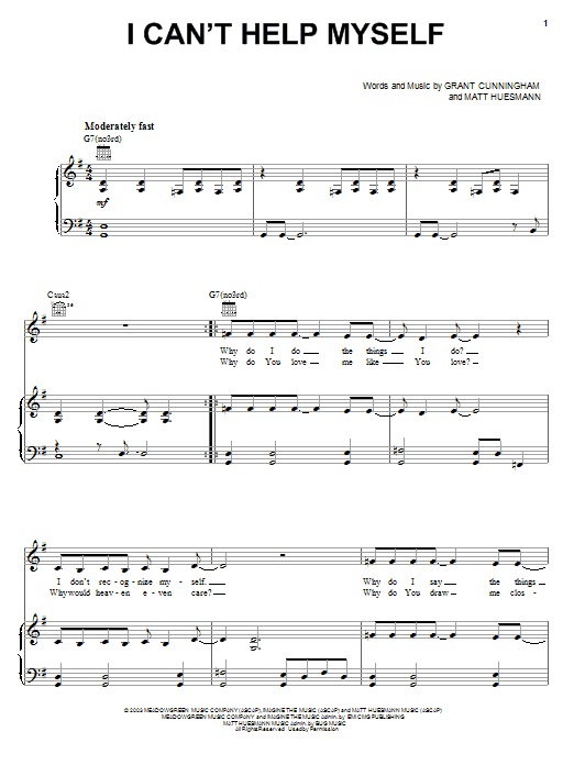 The Martins I Can't Help Myself Sheet Music Notes & Chords for Piano, Vocal & Guitar (Right-Hand Melody) - Download or Print PDF