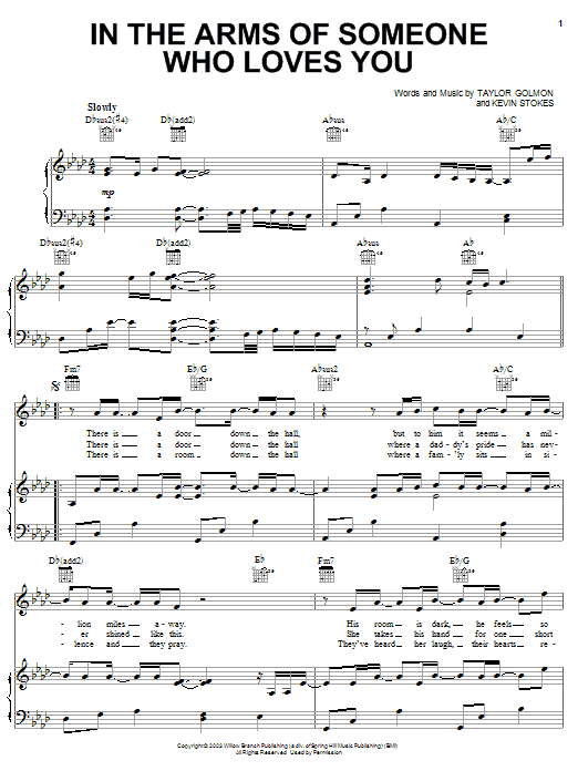 The Martins In The Arms Of Someone Who Loves You Sheet Music Notes & Chords for Piano, Vocal & Guitar (Right-Hand Melody) - Download or Print PDF