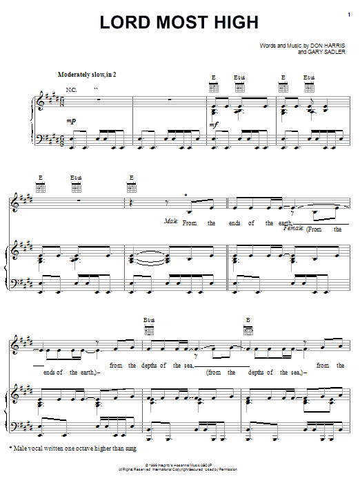 The Martins Lord Most High Sheet Music Notes & Chords for Easy Guitar - Download or Print PDF