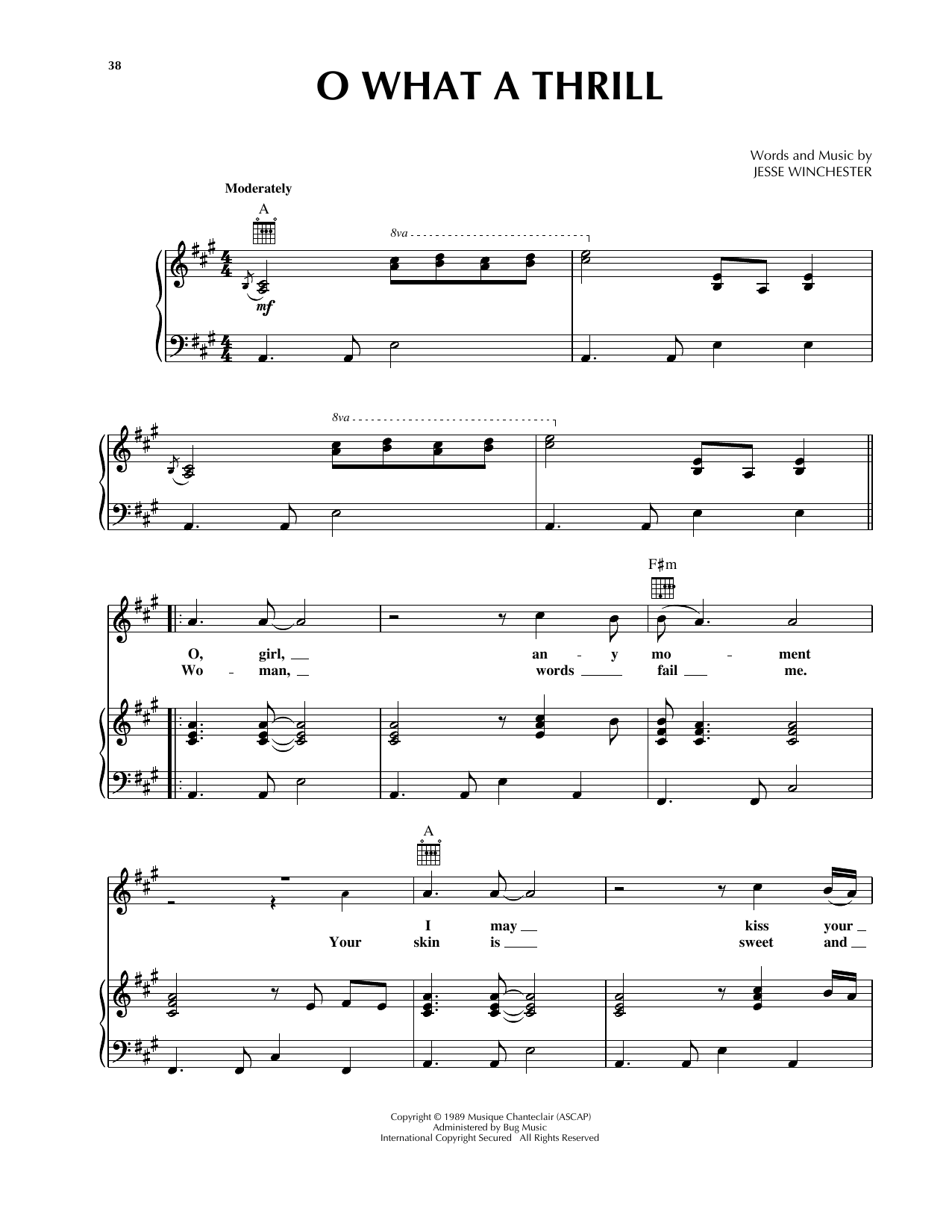 The Mavericks O What A Thrill Sheet Music Notes & Chords for Piano, Vocal & Guitar (Right-Hand Melody) - Download or Print PDF