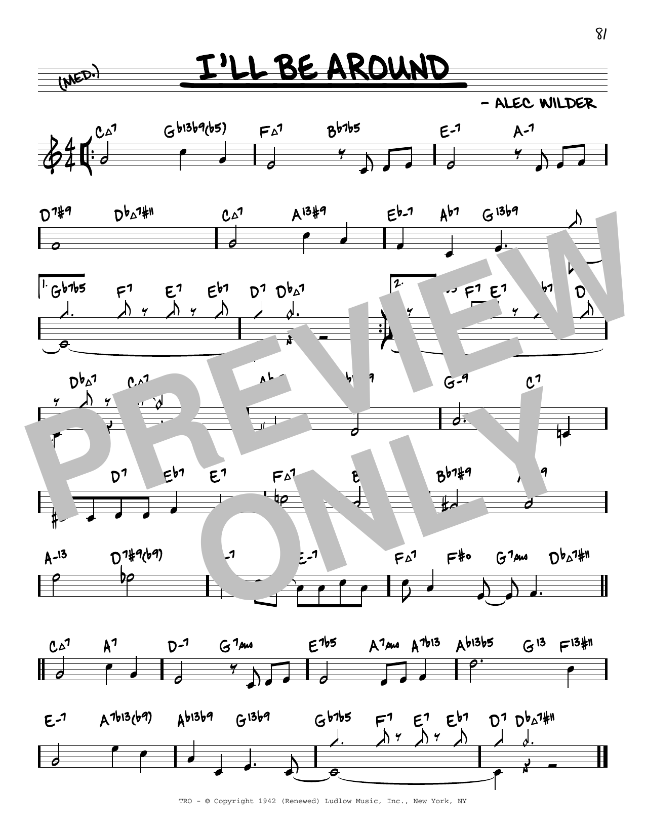 The Mills Brothers I'll Be Around (arr. David Hazeltine) Sheet Music Notes & Chords for Real Book – Enhanced Chords - Download or Print PDF