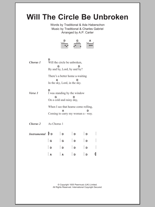 The Nitty Gritty Dirt Band Can The Circle Be Unbroken (Will The Circle Be Unbroken) Sheet Music Notes & Chords for Dobro - Download or Print PDF