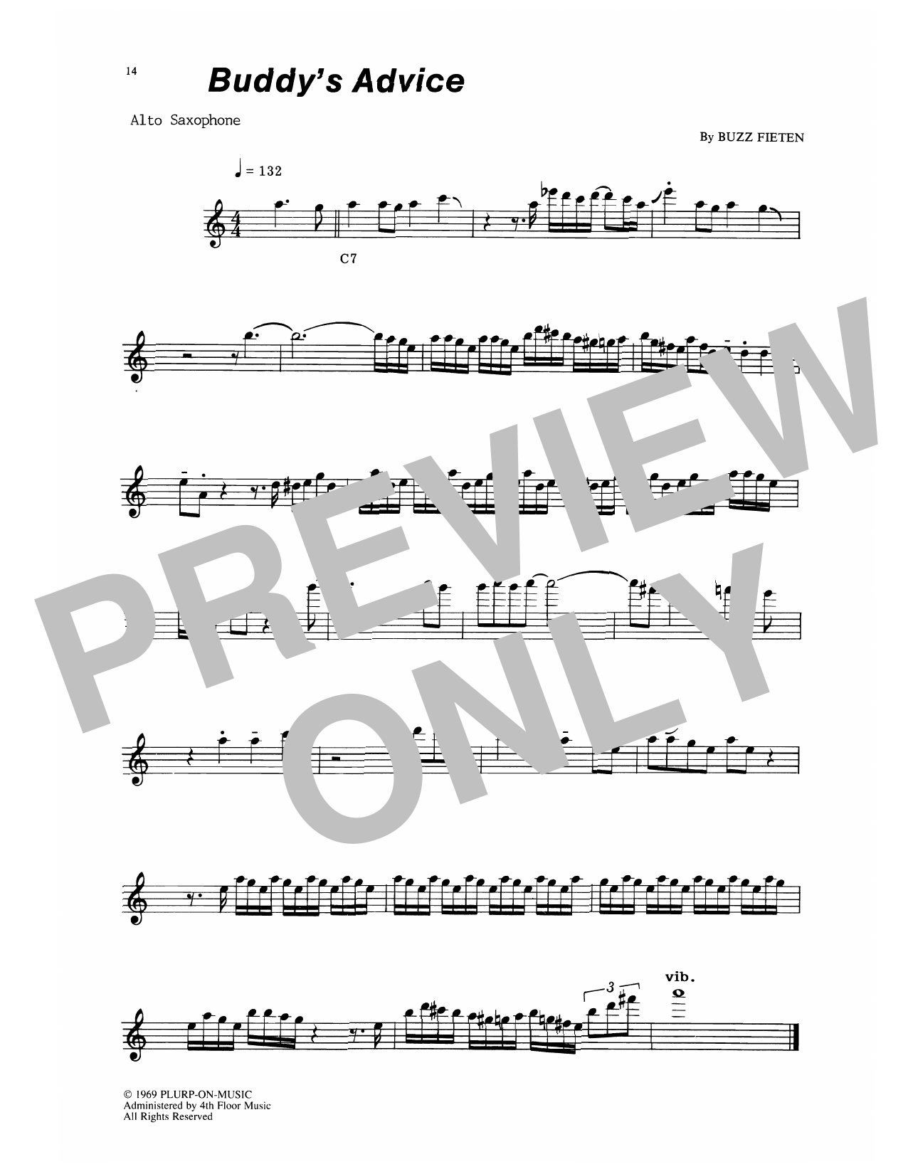 The Paul Butterfield Blues Band Buddy's Advice Sheet Music Notes & Chords for Alto Sax Transcription - Download or Print PDF