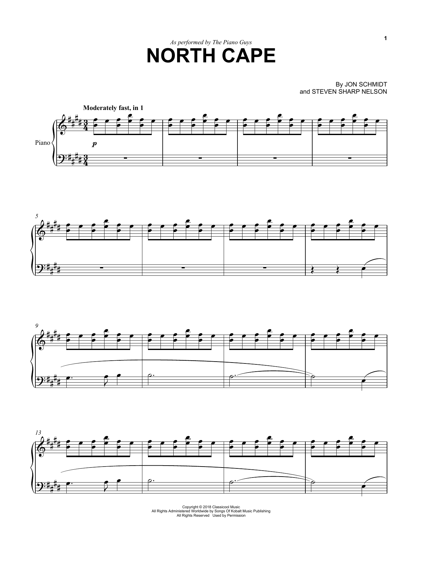 The Piano Guys North Cape Sheet Music Notes & Chords for Cello and Piano - Download or Print PDF