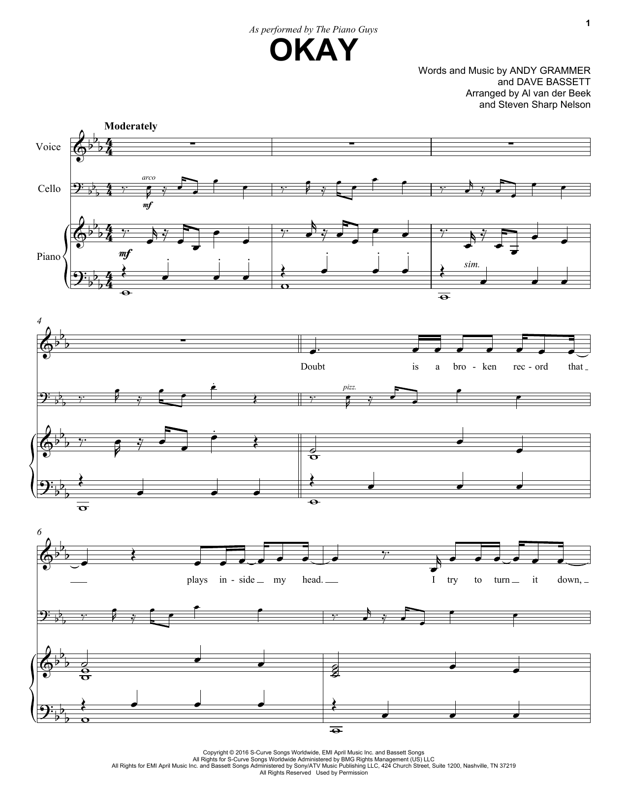 The Piano Guys Okay Sheet Music Notes & Chords for Easy Piano Solo - Download or Print PDF
