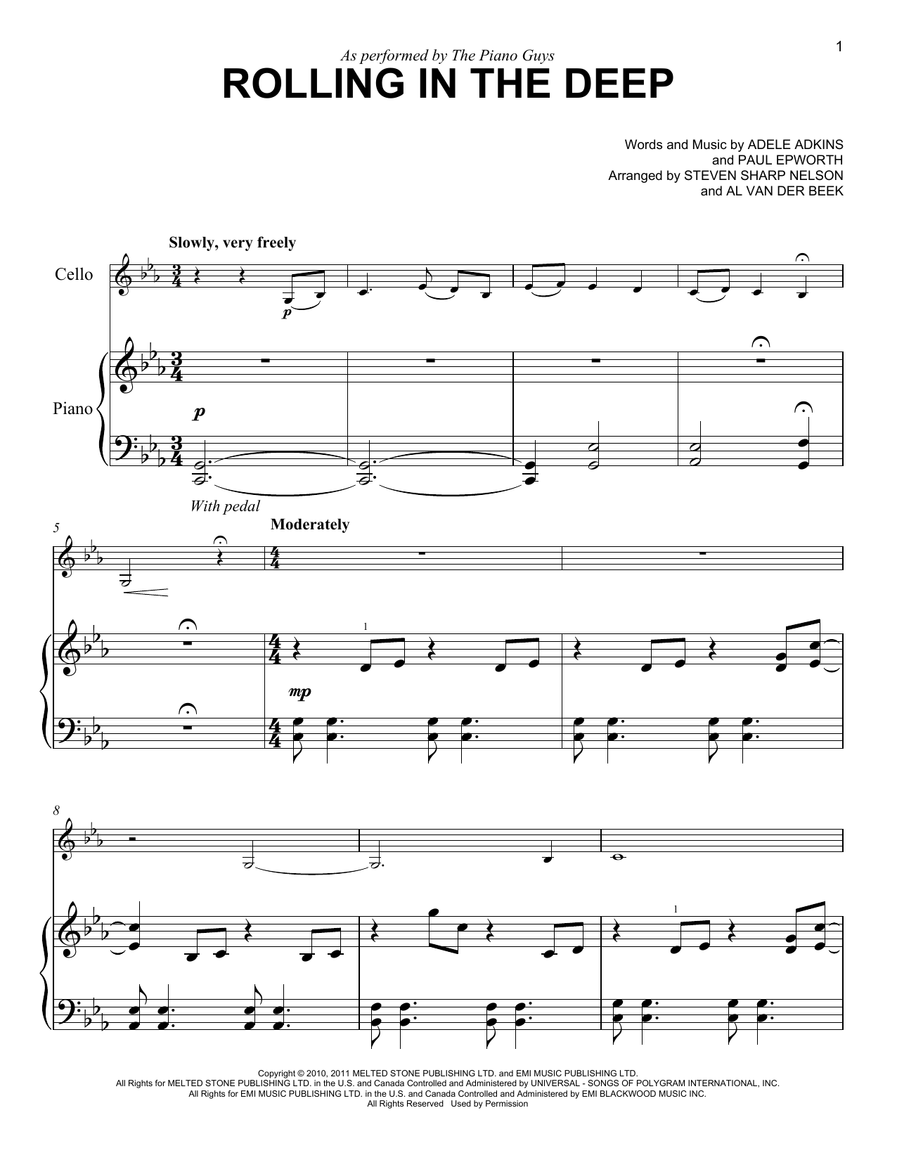 The Piano Guys Rolling In The Deep Sheet Music Notes & Chords for Easy Piano - Download or Print PDF