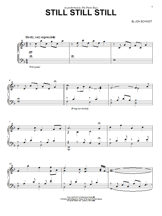 The Piano Guys Still Still Still Sheet Music Notes & Chords for Piano Solo - Download or Print PDF