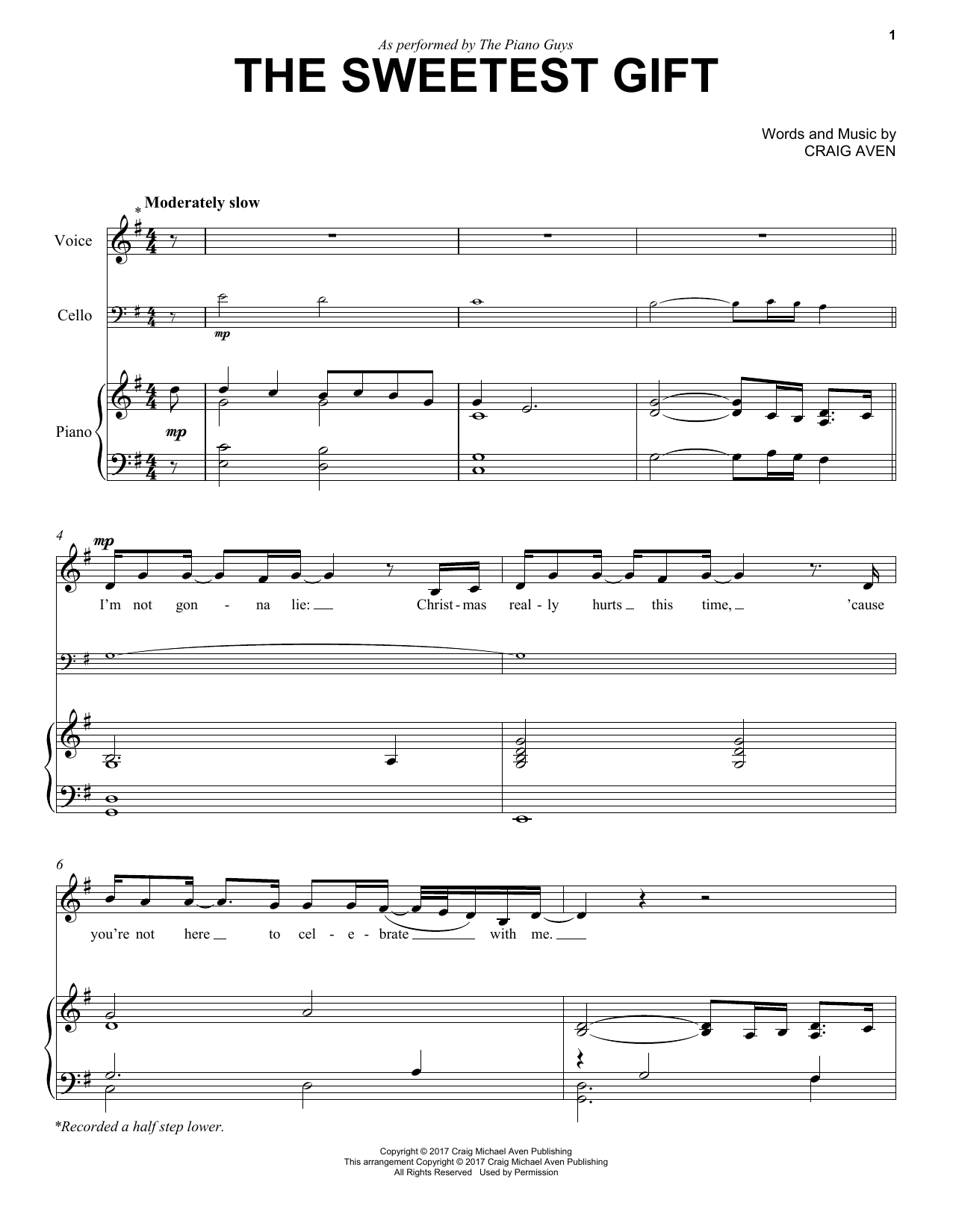 The Piano Guys The Sweetest Gift Sheet Music Notes & Chords for Piano - Download or Print PDF