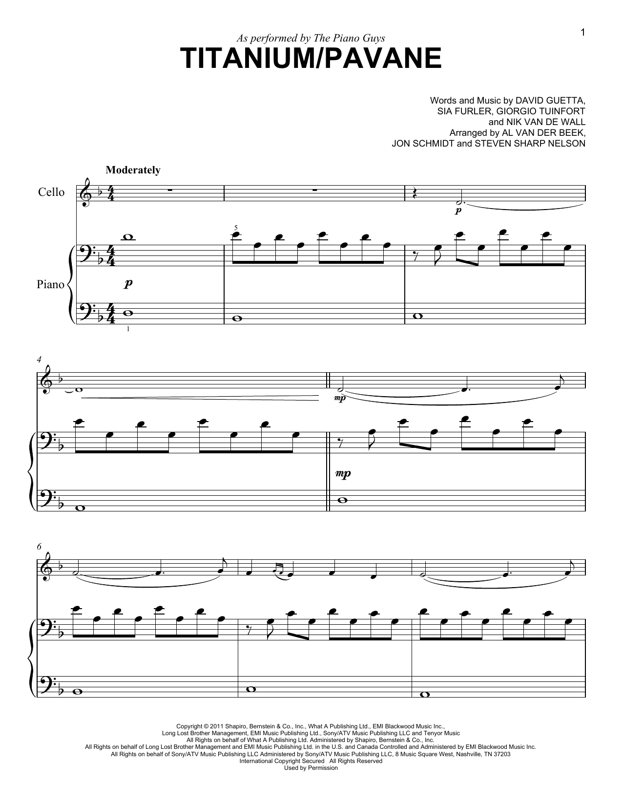 The Piano Guys Titanium / Pavane Sheet Music Notes & Chords for Easy Piano - Download or Print PDF