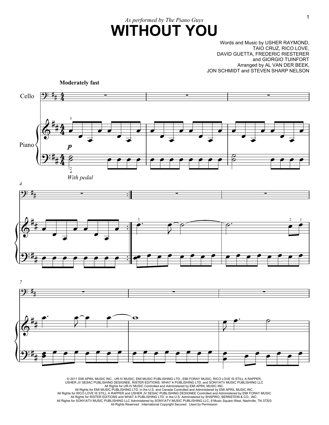 The Piano Guys Without You Sheet Music Notes & Chords for Easy Piano - Download or Print PDF