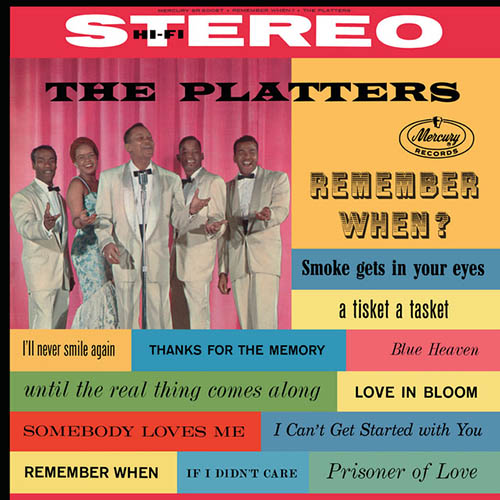 The Platters, Smoke Gets In Your Eyes (arr. Lee Evans), Piano Solo