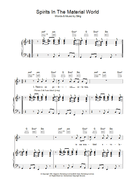 The Police Spirits In The Material World Sheet Music Notes & Chords for Drums Transcription - Download or Print PDF