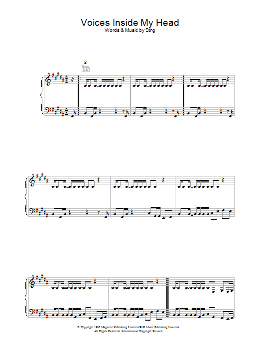 The Police Voices Inside My Head Sheet Music Notes & Chords for Guitar Tab - Download or Print PDF