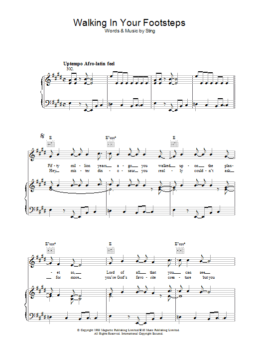 The Police Walking In Your Footsteps Sheet Music Notes & Chords for Guitar Tab - Download or Print PDF