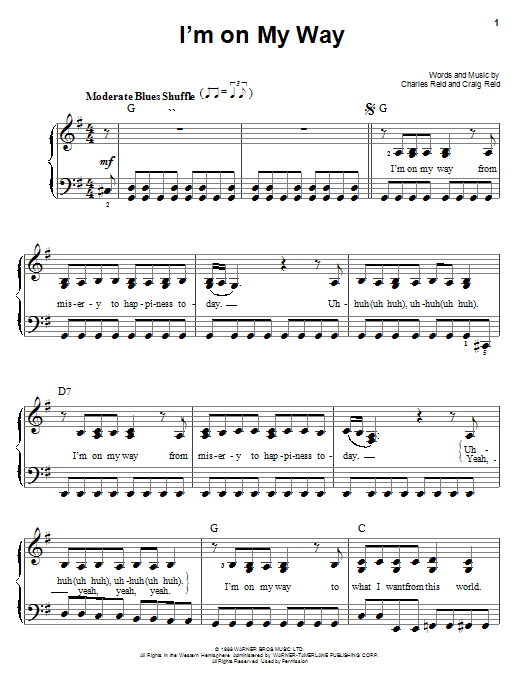 The Proclaimers I'm On My Way Sheet Music Notes & Chords for Easy Piano - Download or Print PDF