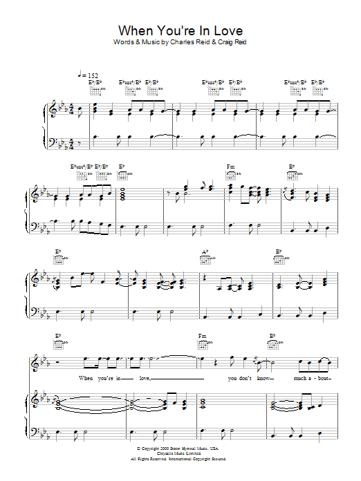 The Proclaimers When You're In Love Sheet Music Notes & Chords for Piano, Vocal & Guitar - Download or Print PDF