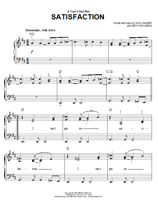 The Rolling Stones (I Can't Get No) Satisfaction Sheet Music Notes & Chords for Violin - Download or Print PDF