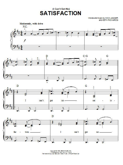 The Rolling Stones (I Can't Get No) Satisfaction Sheet Music Notes & Chords for Cello - Download or Print PDF