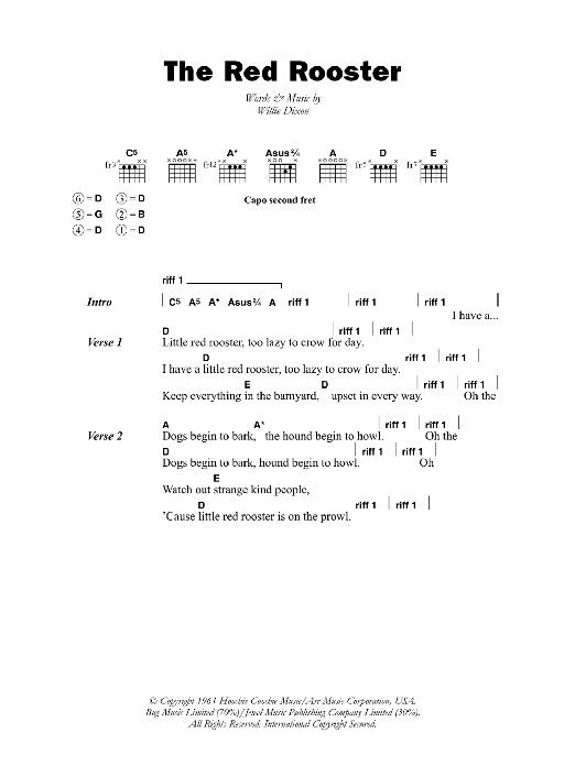 The Rolling Stones Little Red Rooster Sheet Music Notes & Chords for Easy Guitar - Download or Print PDF