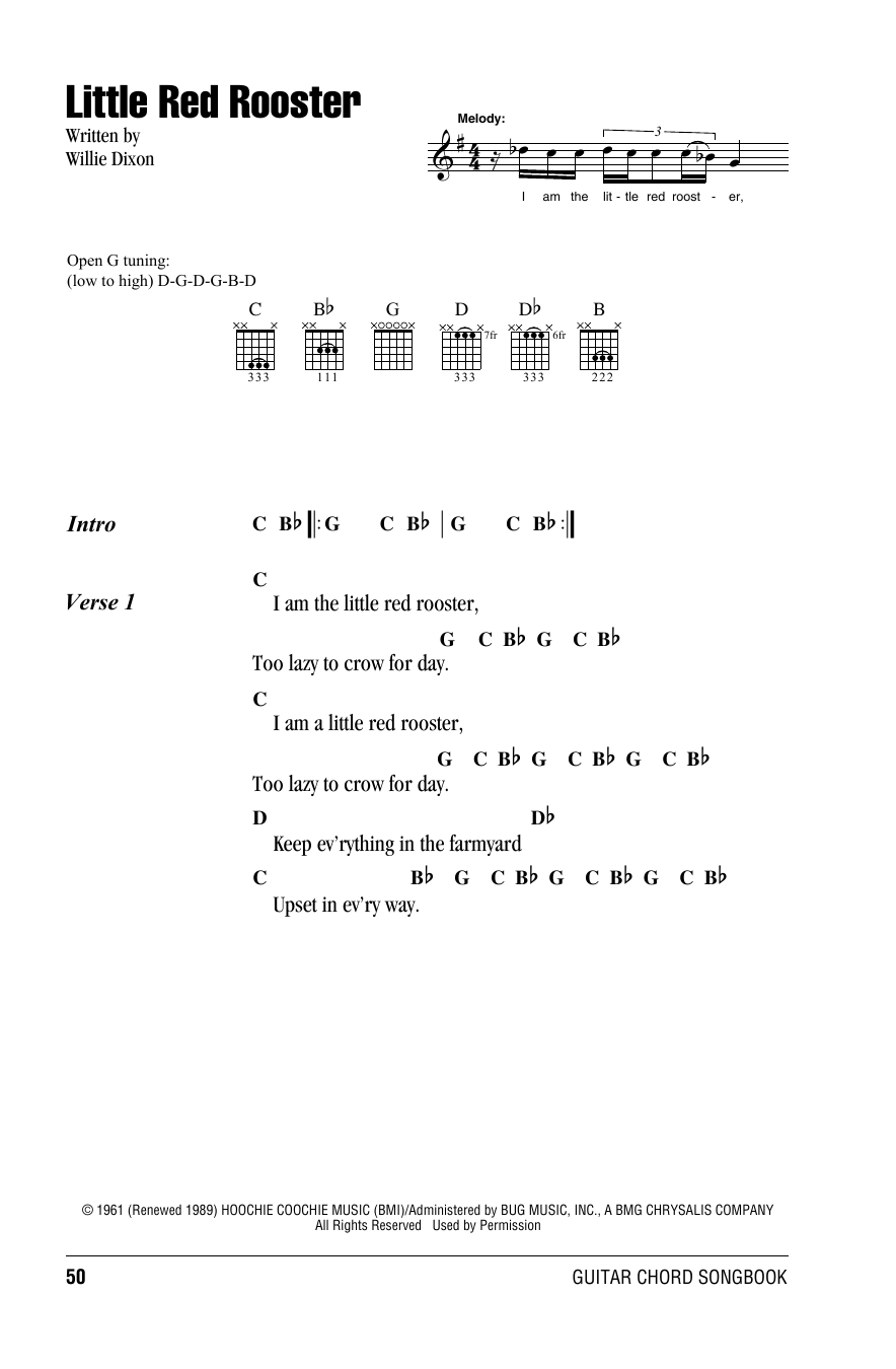 The Rolling Stones Little Red Rooster Sheet Music Notes & Chords for Easy Guitar - Download or Print PDF