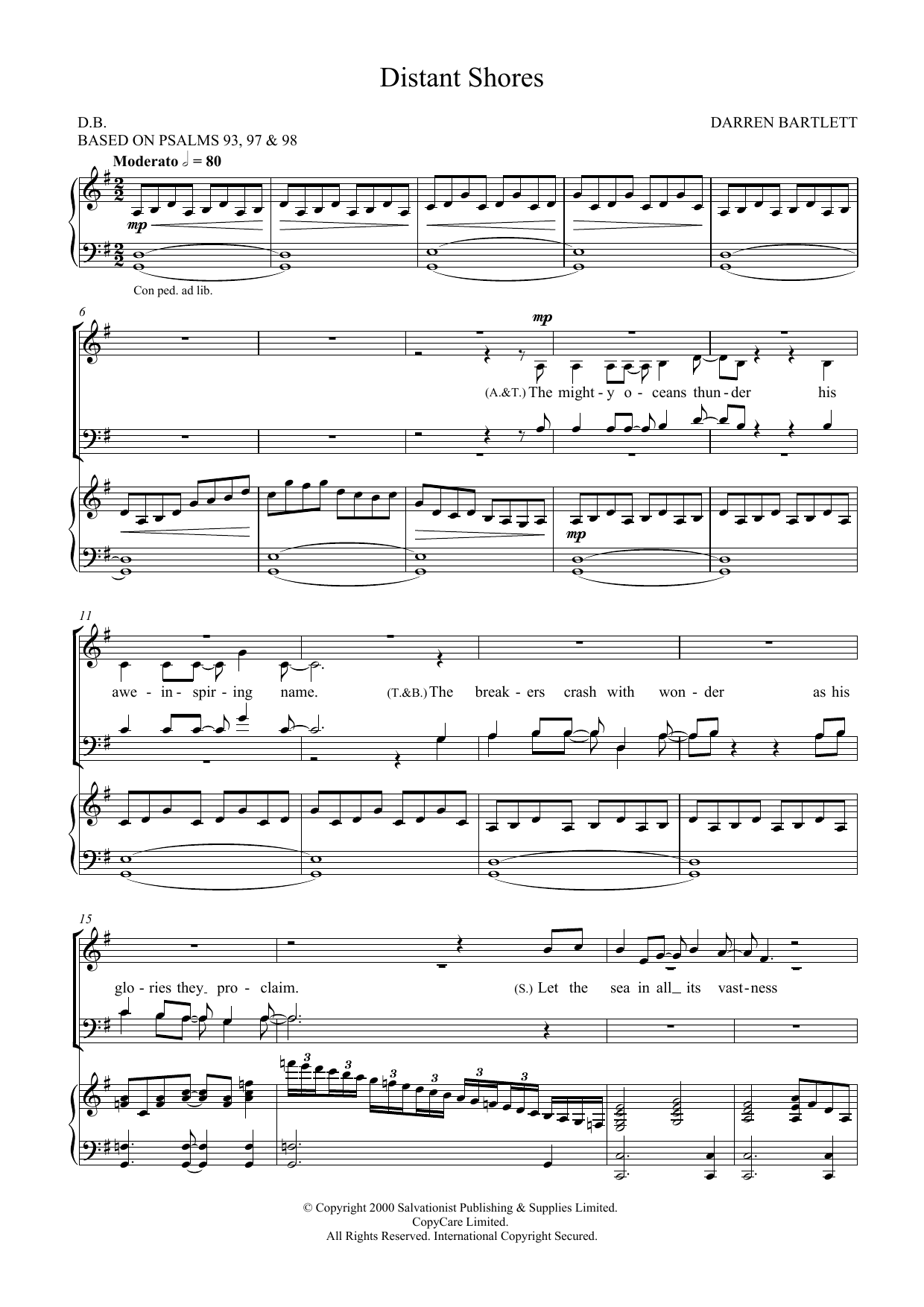 The Salvation Army Distant Shores Sheet Music Notes & Chords for SATB - Download or Print PDF