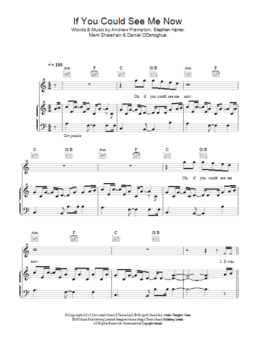 The Script If You Could See Me Now Sheet Music Notes & Chords for Beginner Piano - Download or Print PDF