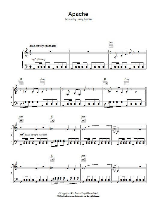 The Shadows Apache Sheet Music Notes & Chords for Guitar Tab - Download or Print PDF