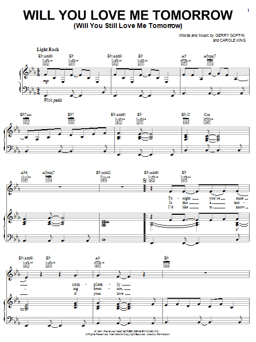 The Shirelles Will You Love Me Tomorrow (Will You Still Love Me Tomorrow) Sheet Music Notes & Chords for Flute - Download or Print PDF