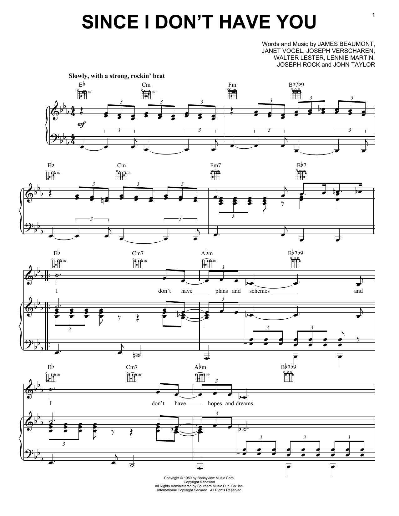 The Skyliners Since I Don't Have You Sheet Music Notes & Chords for Ukulele - Download or Print PDF