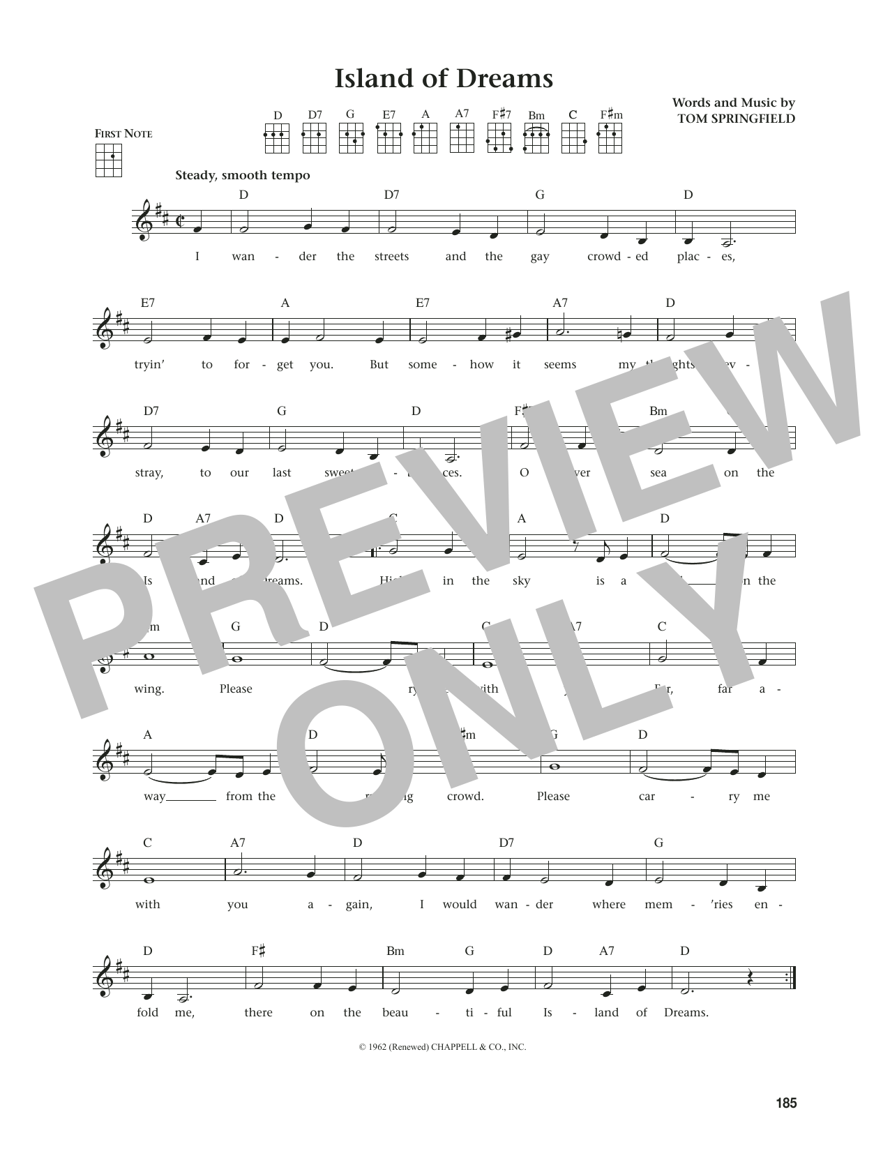 The Springfields Island Of Dreams (from The Daily Ukulele) (arr. Jim Beloff) Sheet Music Notes & Chords for Ukulele - Download or Print PDF