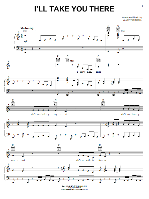 The Staple Singers I'll Take You There Sheet Music Notes & Chords for Super Easy Piano - Download or Print PDF