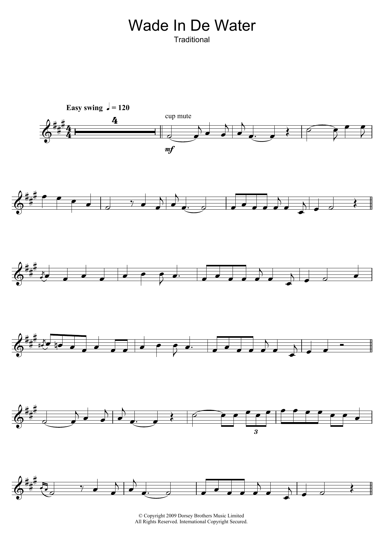 The Staple Singers Wade In The Water Sheet Music Notes & Chords for Tenor Saxophone - Download or Print PDF