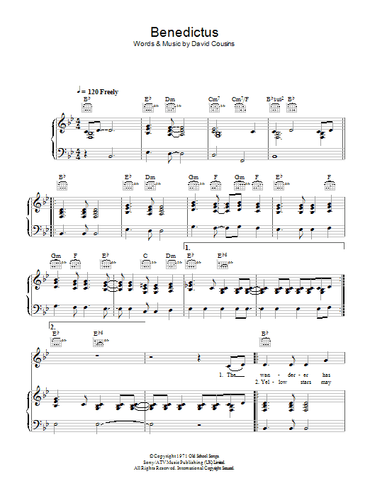 The Strawbs Benedictus Sheet Music Notes & Chords for Piano, Vocal & Guitar - Download or Print PDF