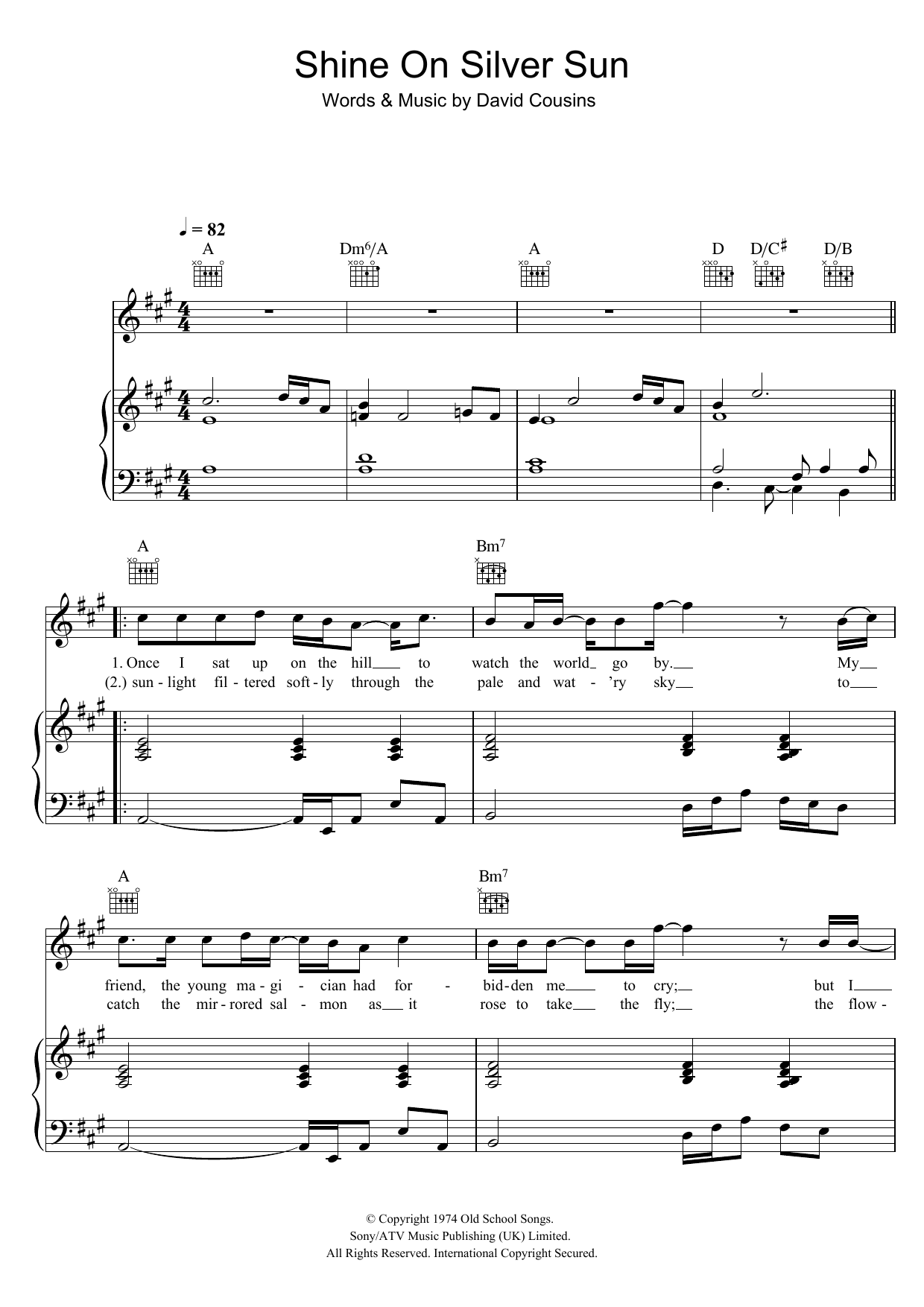 The Strawbs Shine On Silver Sun Sheet Music Notes & Chords for Piano, Vocal & Guitar - Download or Print PDF