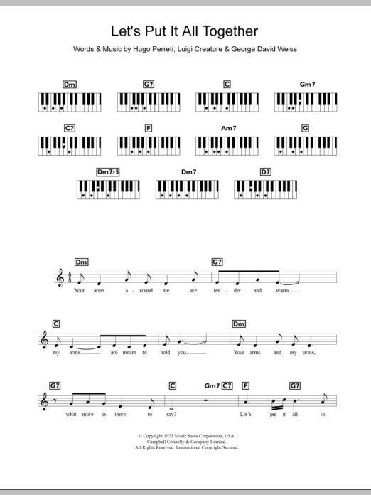 The Stylistics Let's Put It All Together Sheet Music Notes & Chords for Keyboard - Download or Print PDF