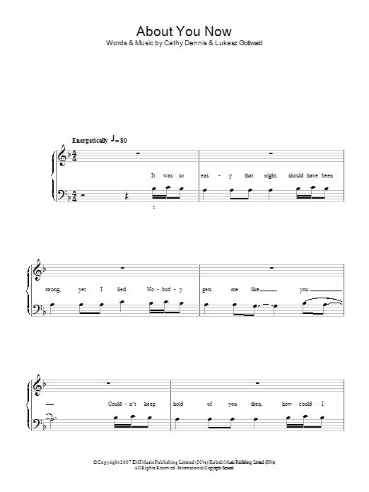 Sugababes About You Now Sheet Music Notes & Chords for 5-Finger Piano - Download or Print PDF