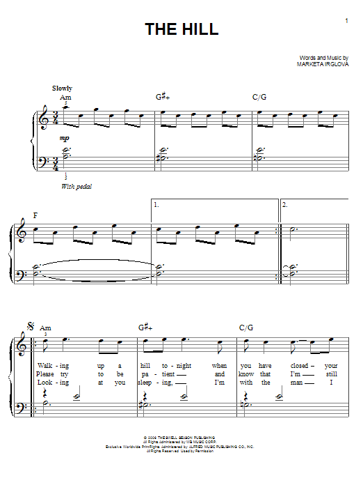The Swell Season The Hill Sheet Music Notes & Chords for Easy Guitar Tab - Download or Print PDF