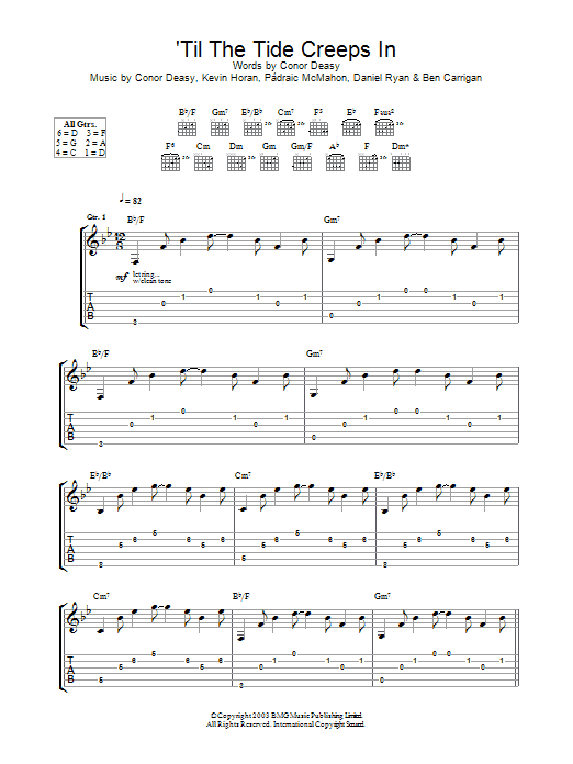 The Thrills 'Til The Tide Creeps In Sheet Music Notes & Chords for Guitar Tab - Download or Print PDF