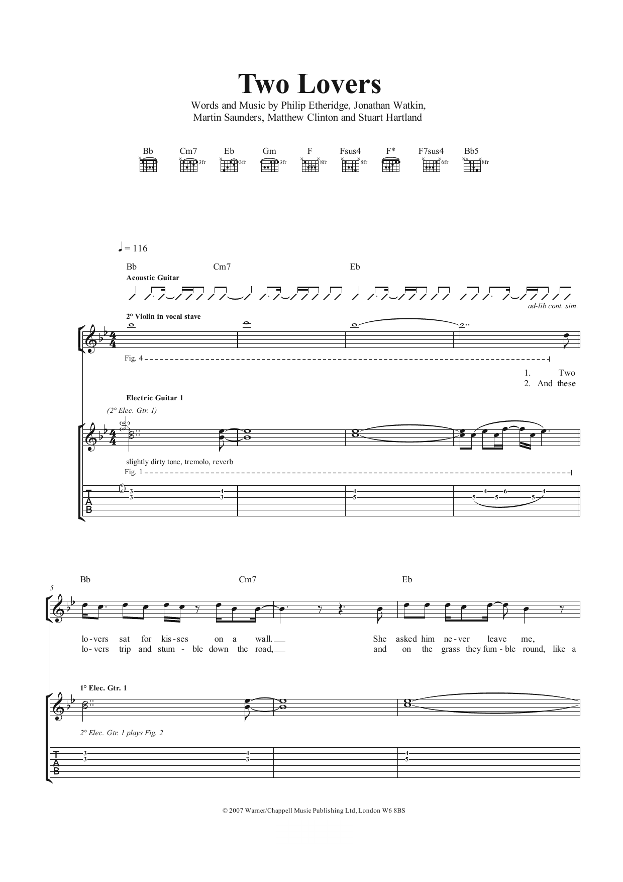 The Twang Two Lovers Sheet Music Notes & Chords for Guitar Tab - Download or Print PDF The Twang Two Lovers Sheet Music Notes & Chords for Guitar Tab - Download or Print PDF