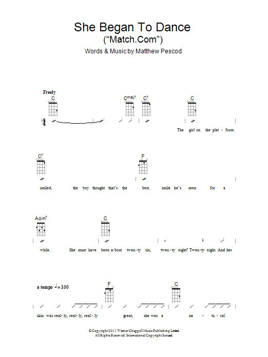 The Ukuleles She Began To Dance Sheet Music Notes & Chords for Ukulele with strumming patterns - Download or Print PDF