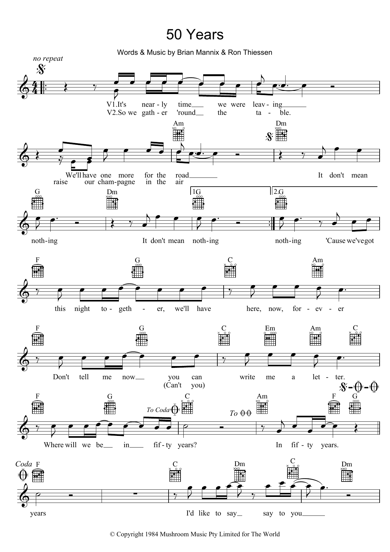 The Uncanny X-Men 50 Years Sheet Music Notes & Chords for Melody Line, Lyrics & Chords - Download or Print PDF