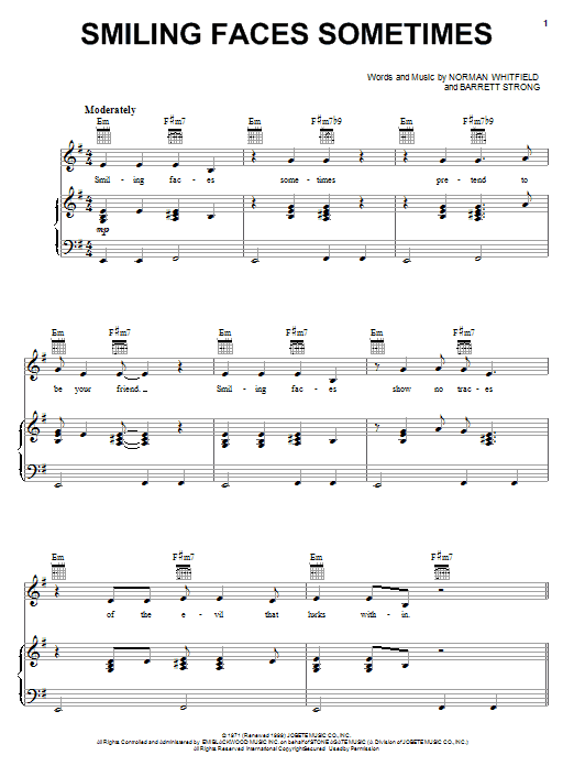 The Undisputed Truth Smiling Faces Sometimes Sheet Music Notes & Chords for Real Book – Melody & Chords - Download or Print PDF