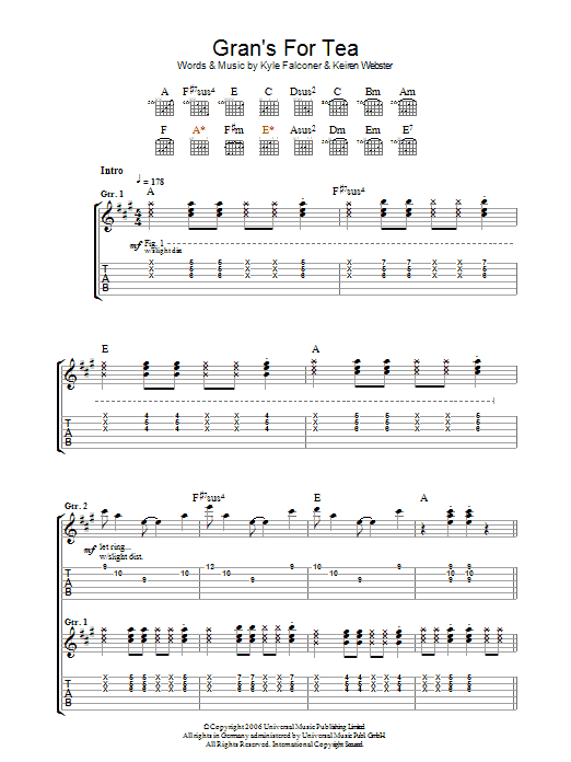 The View Gran's For Tea Sheet Music Notes & Chords for Guitar Tab - Download or Print PDF