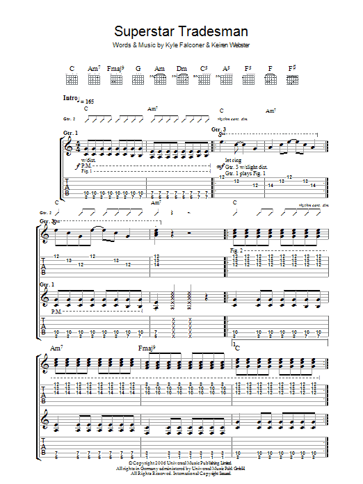 The View Superstar Tradesman Sheet Music Notes & Chords for Guitar Tab - Download or Print PDF