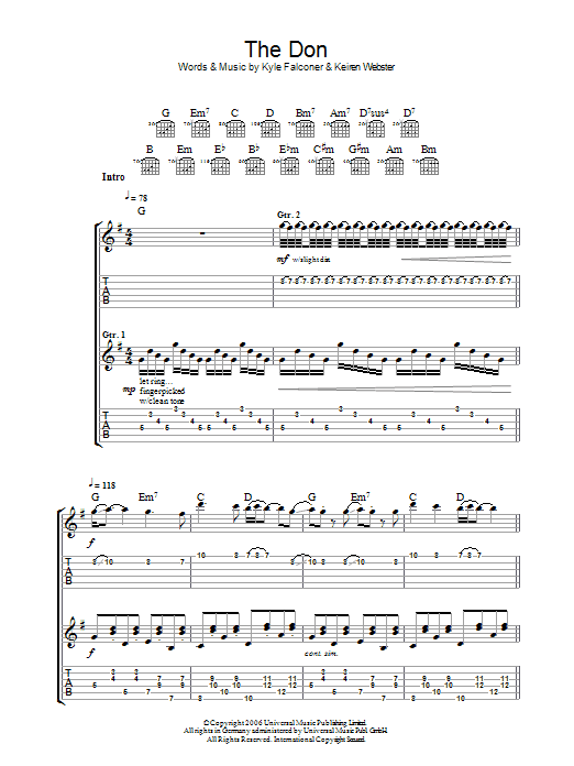 The View The Don Sheet Music Notes & Chords for Guitar Tab - Download or Print PDF