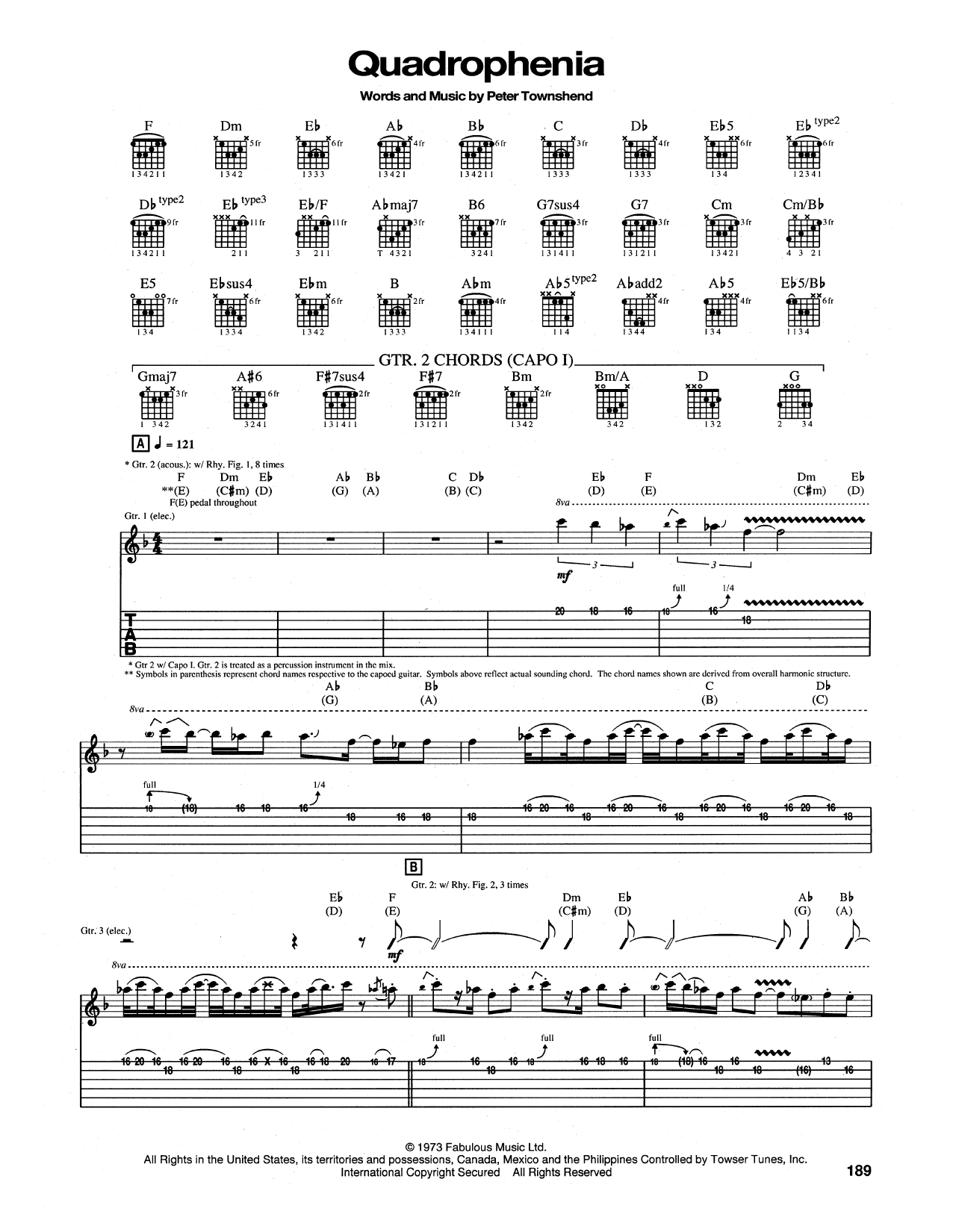 The Who Quadrophenia Sheet Music Notes & Chords for Piano, Vocal & Guitar Chords (Right-Hand Melody) - Download or Print PDF