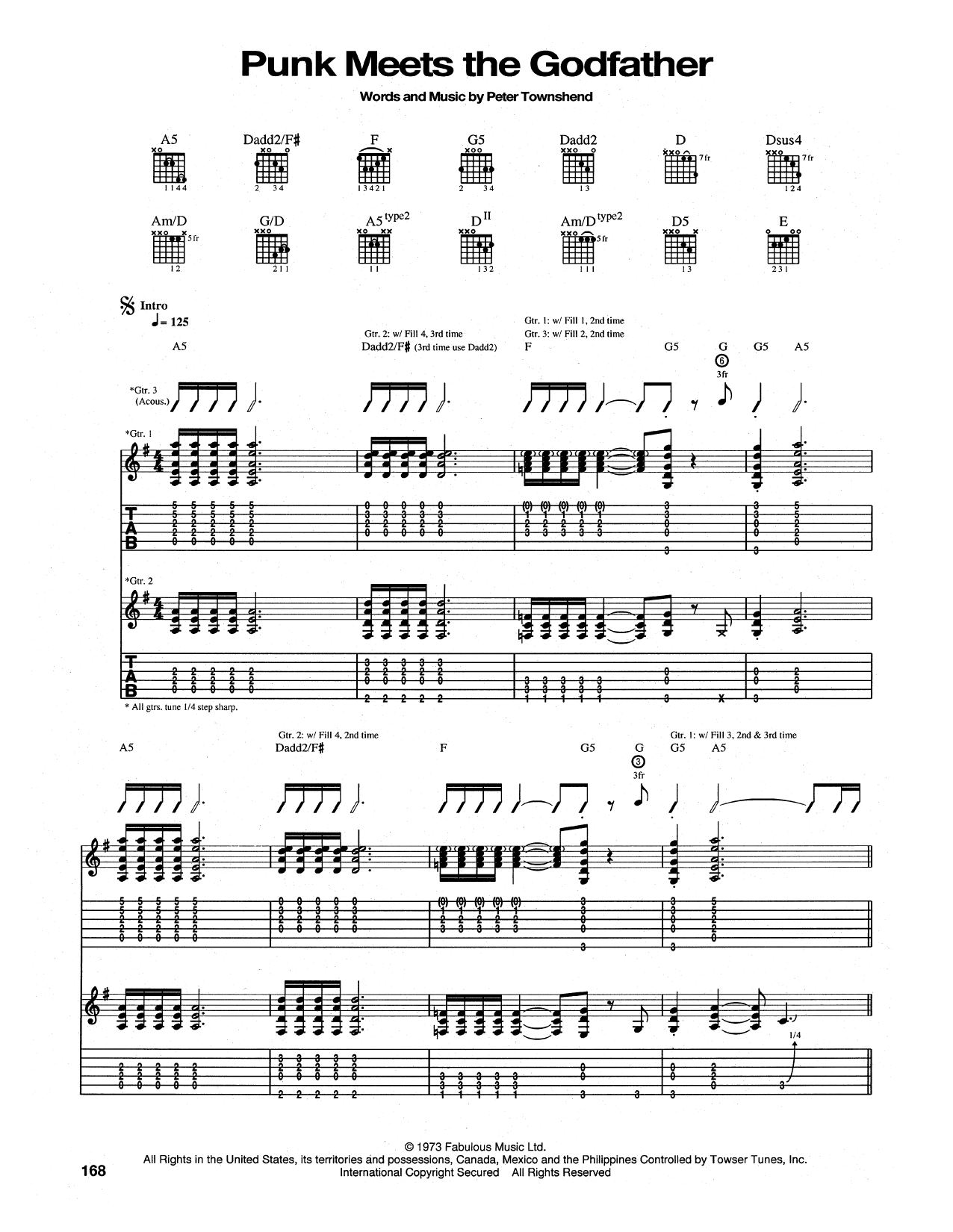 The Who The Punk Meets The Godfather Sheet Music Notes & Chords for Guitar Tab - Download or Print PDF